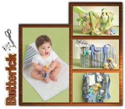 5005 BABY DIAPER BAG, CHANGING PAD, PACIFIER CASE PATTERN UNCUT